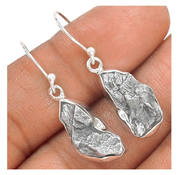 серьги с метеоритом